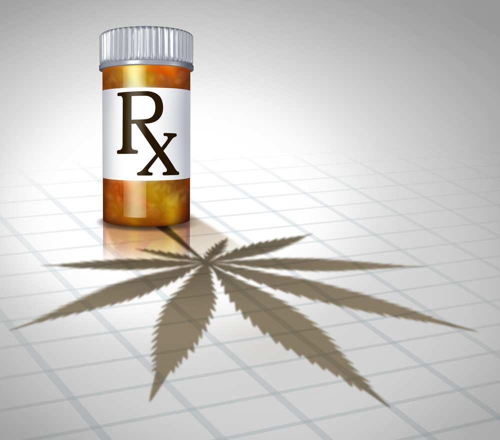 Medical marijuana image on a prescription bottle